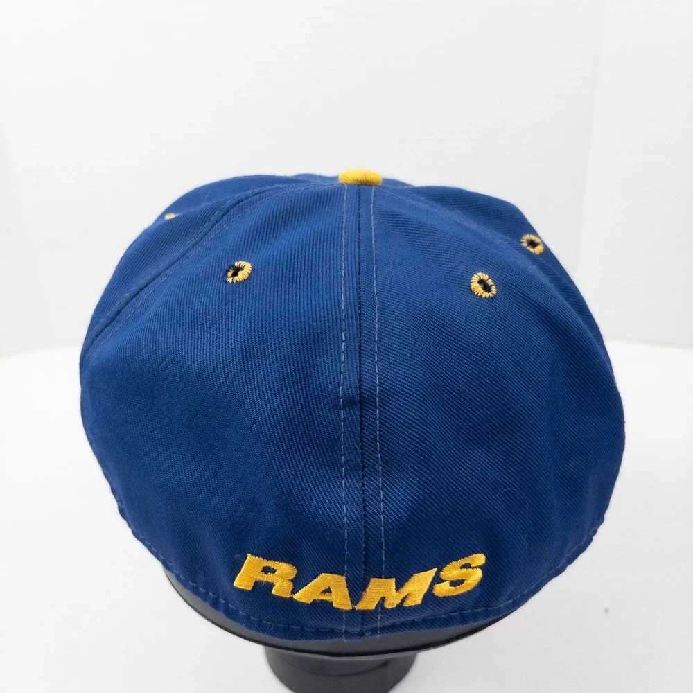 Vintage 80s St. Louis Rams NFL 80s Wool Cap Team Double‎ Logo Fitted Hat Mens 8